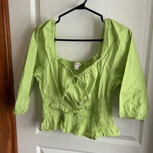 Joe Fresh Green 3/4 Sleeve Shirt - Size M